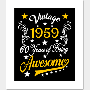 Vintage 1959 - 60th Birthday Posters and Art